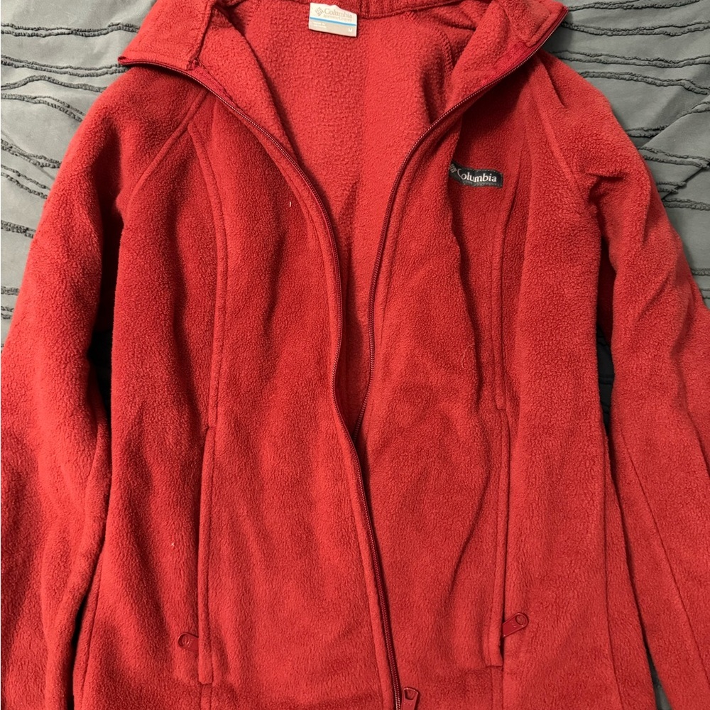 Columbia Vibrant Red Fleece Zip Up